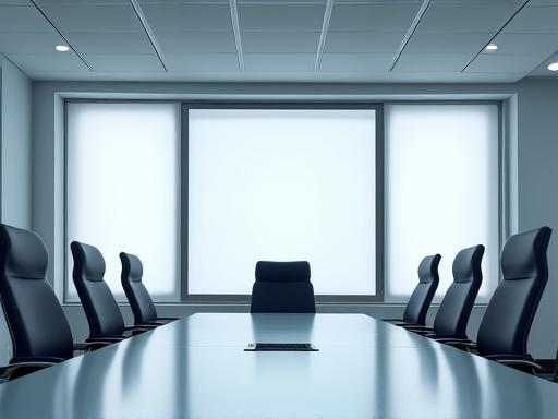 Sala riunioni ufficio pulita e pronta per l'uso